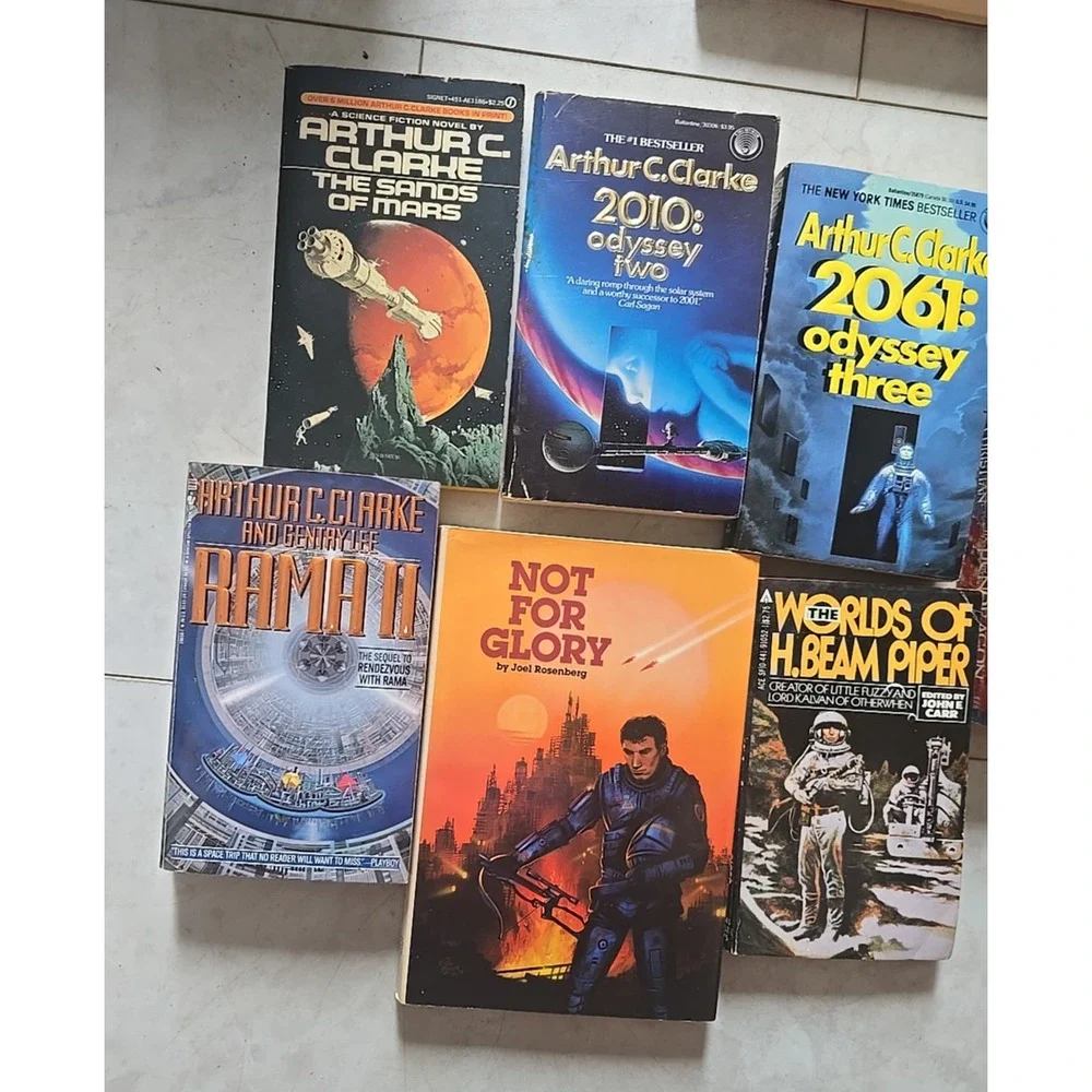 Lot of 7 Vintage Arthur C. Clarke Space Fantasy Science‎ Fiction Paperback Books